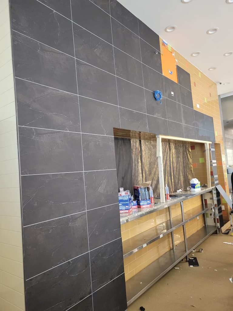 Meatheadz commercial kitchen — slate field nearly complete